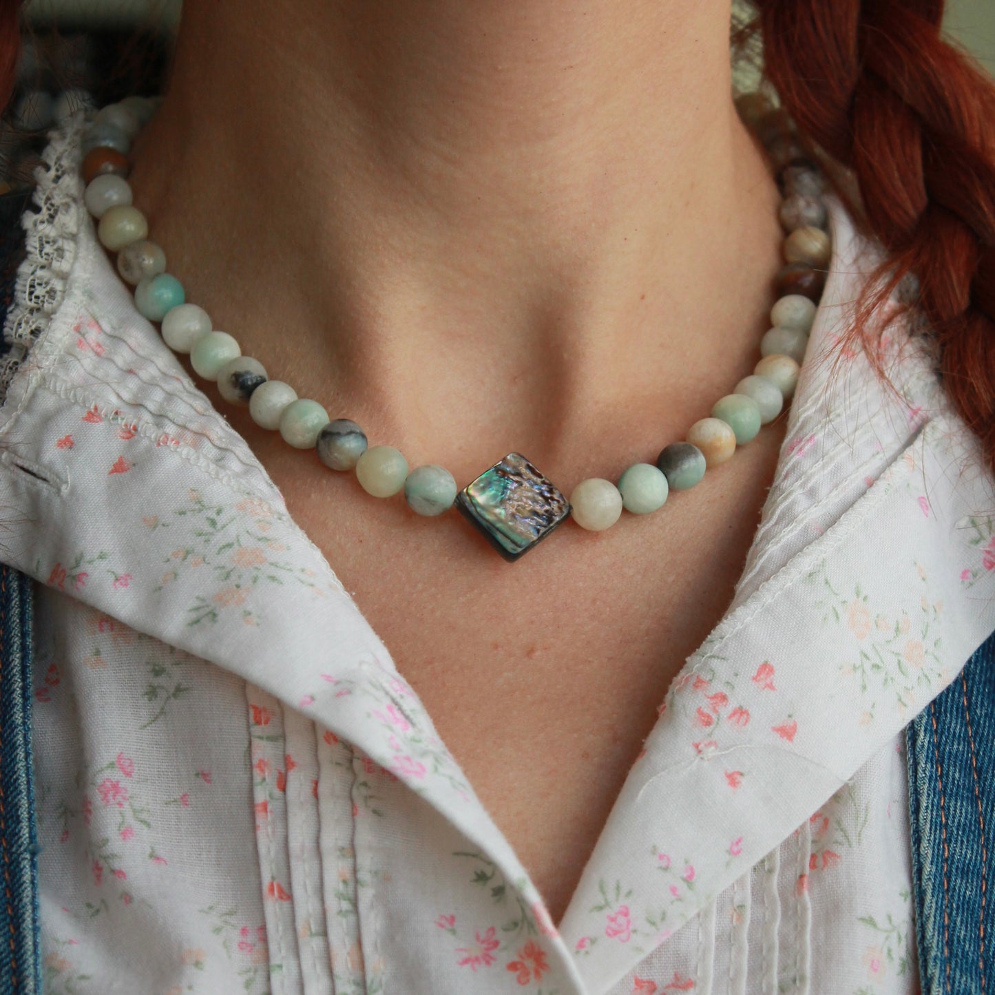 Jasper Vintage Beaded Necklace