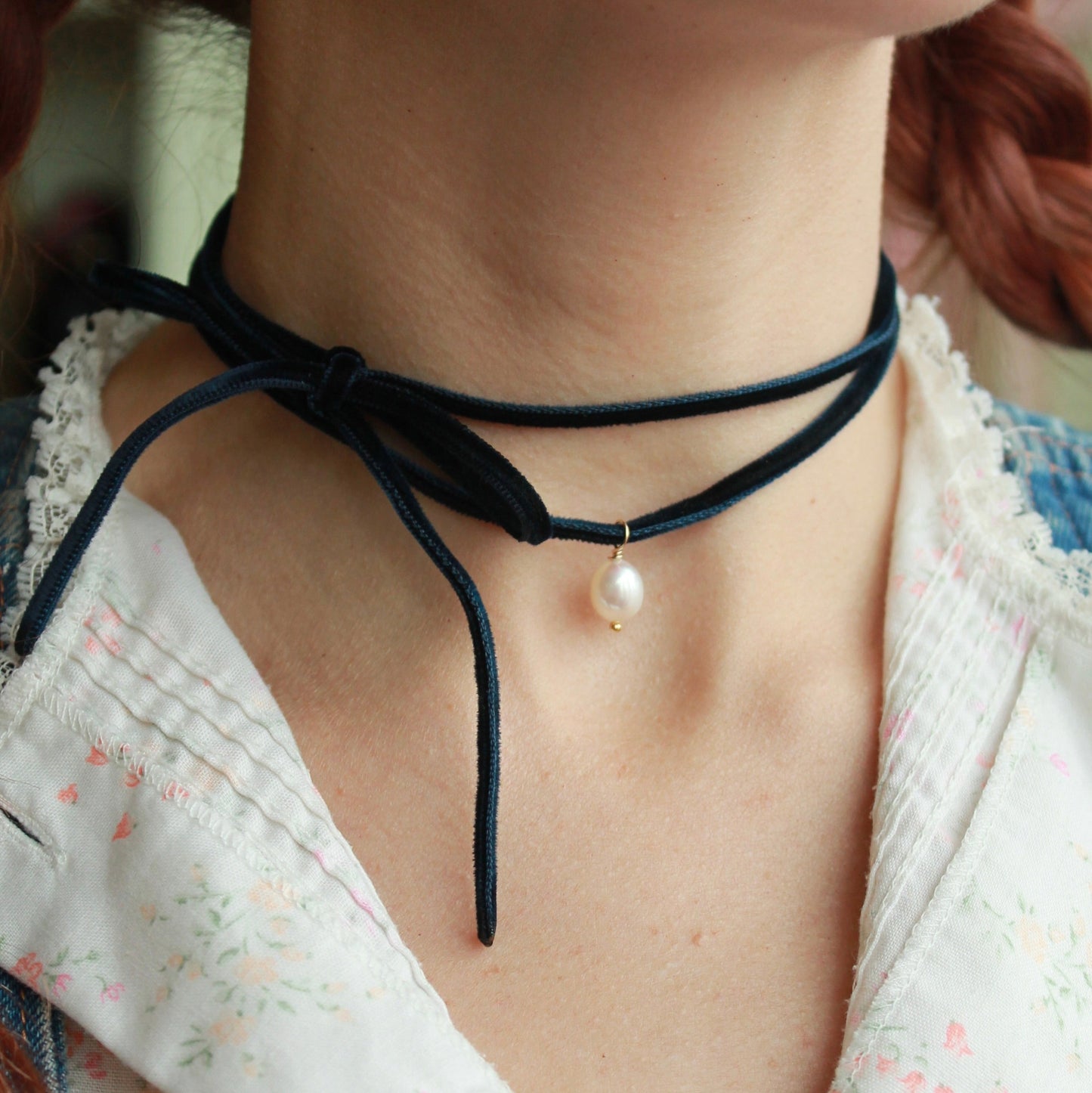 Midnight Freshwater Pearl Choker