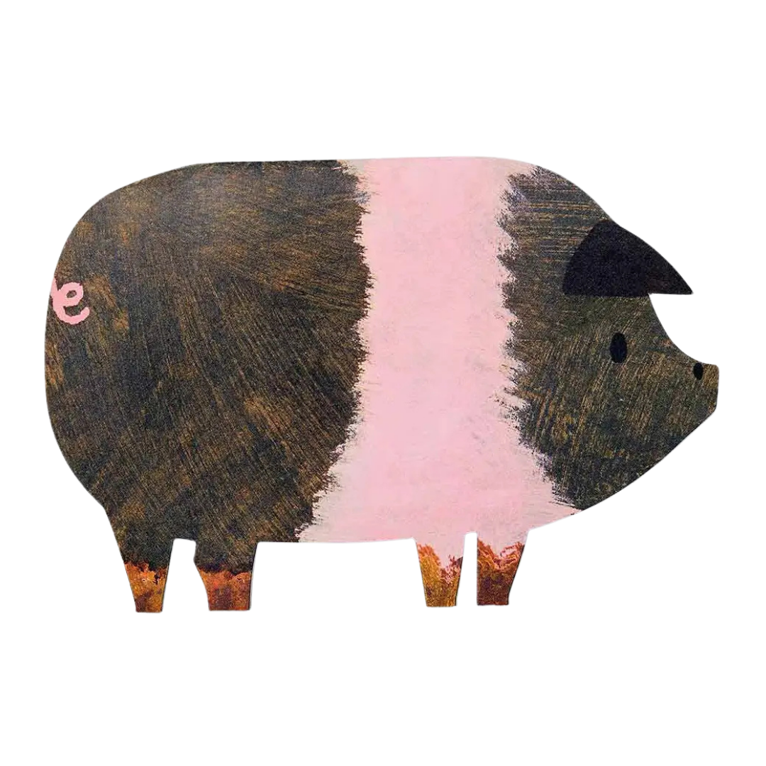 Striped Pig Greting Card