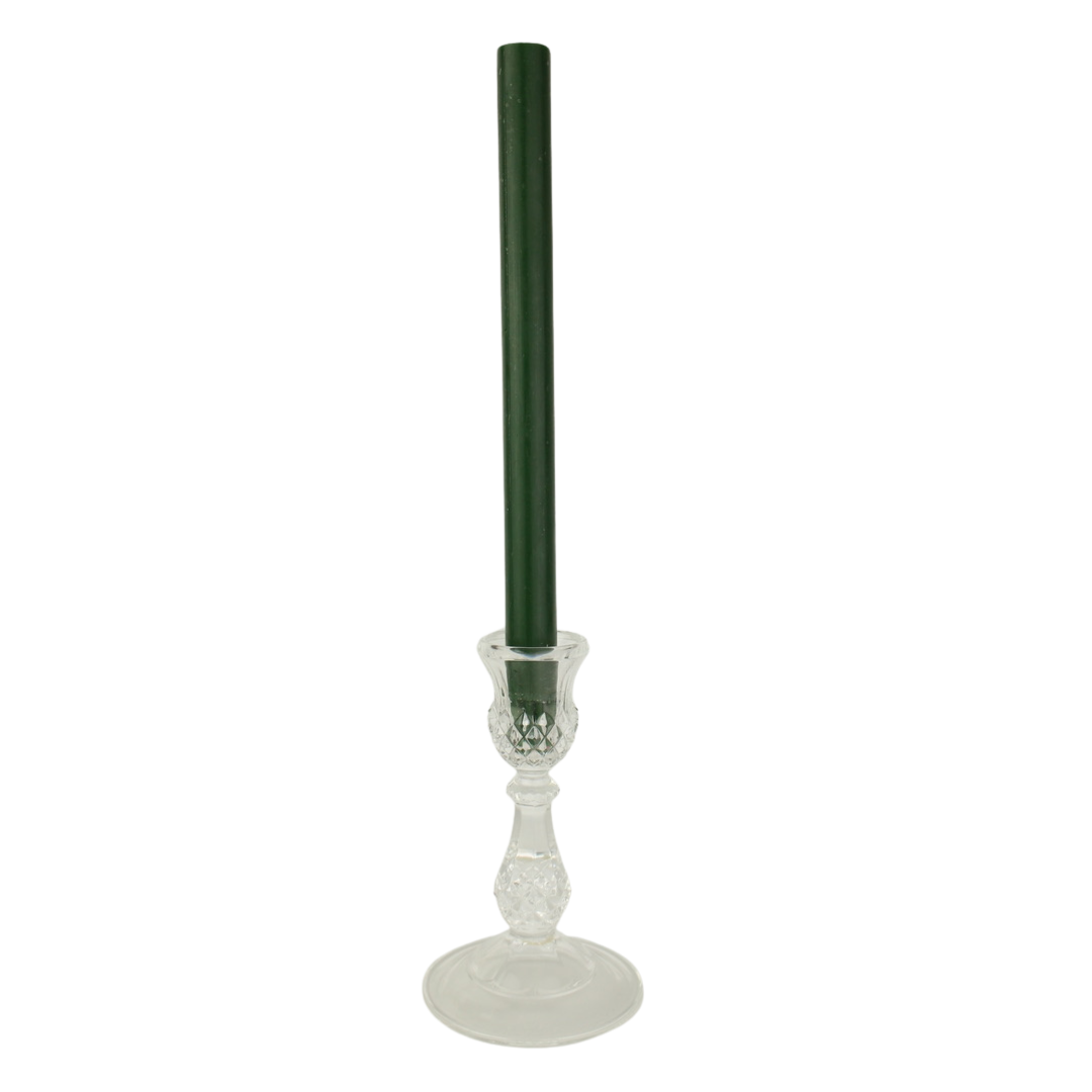 Dark Green Dinner Candle