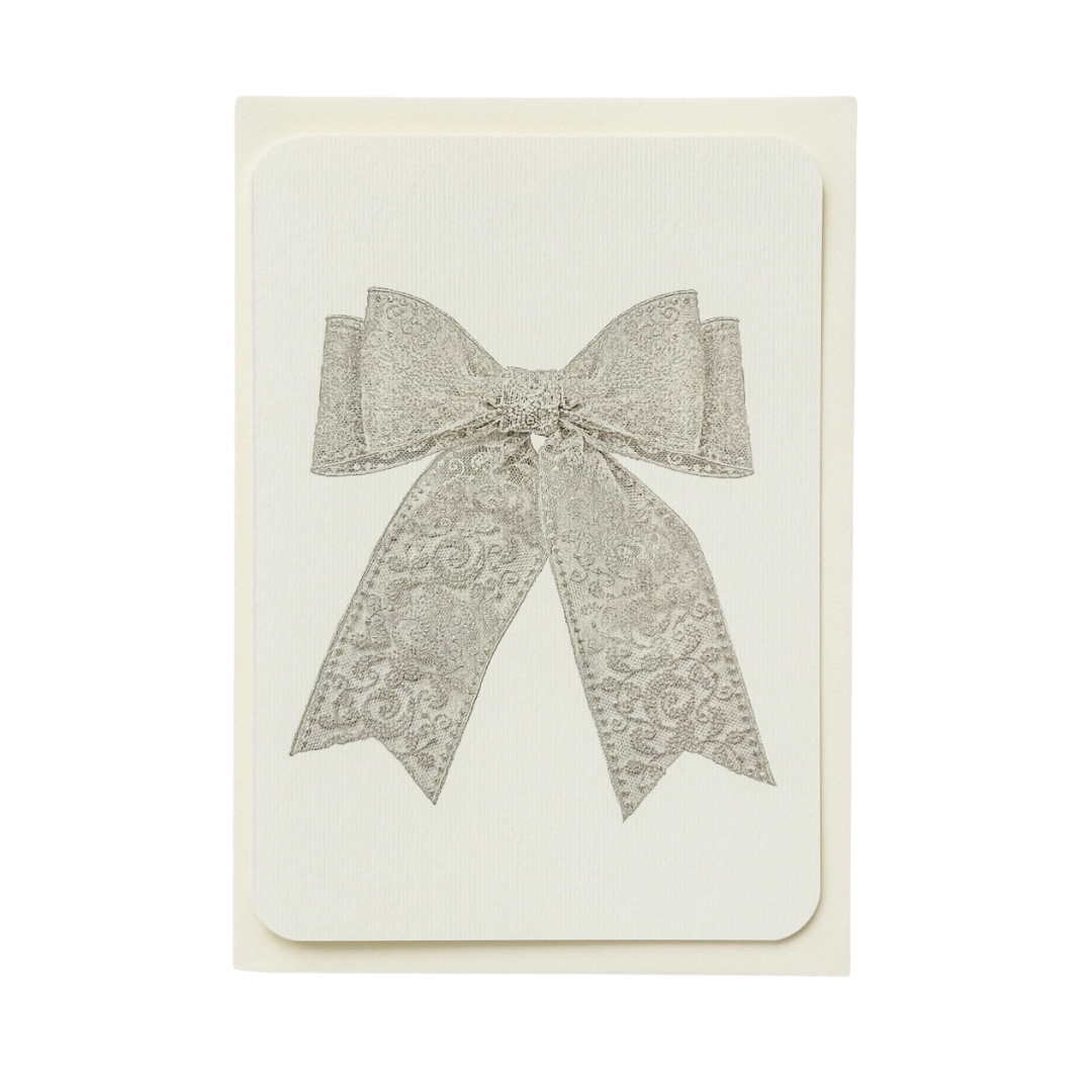 Canonbury Press Lace Bow Greeting Card