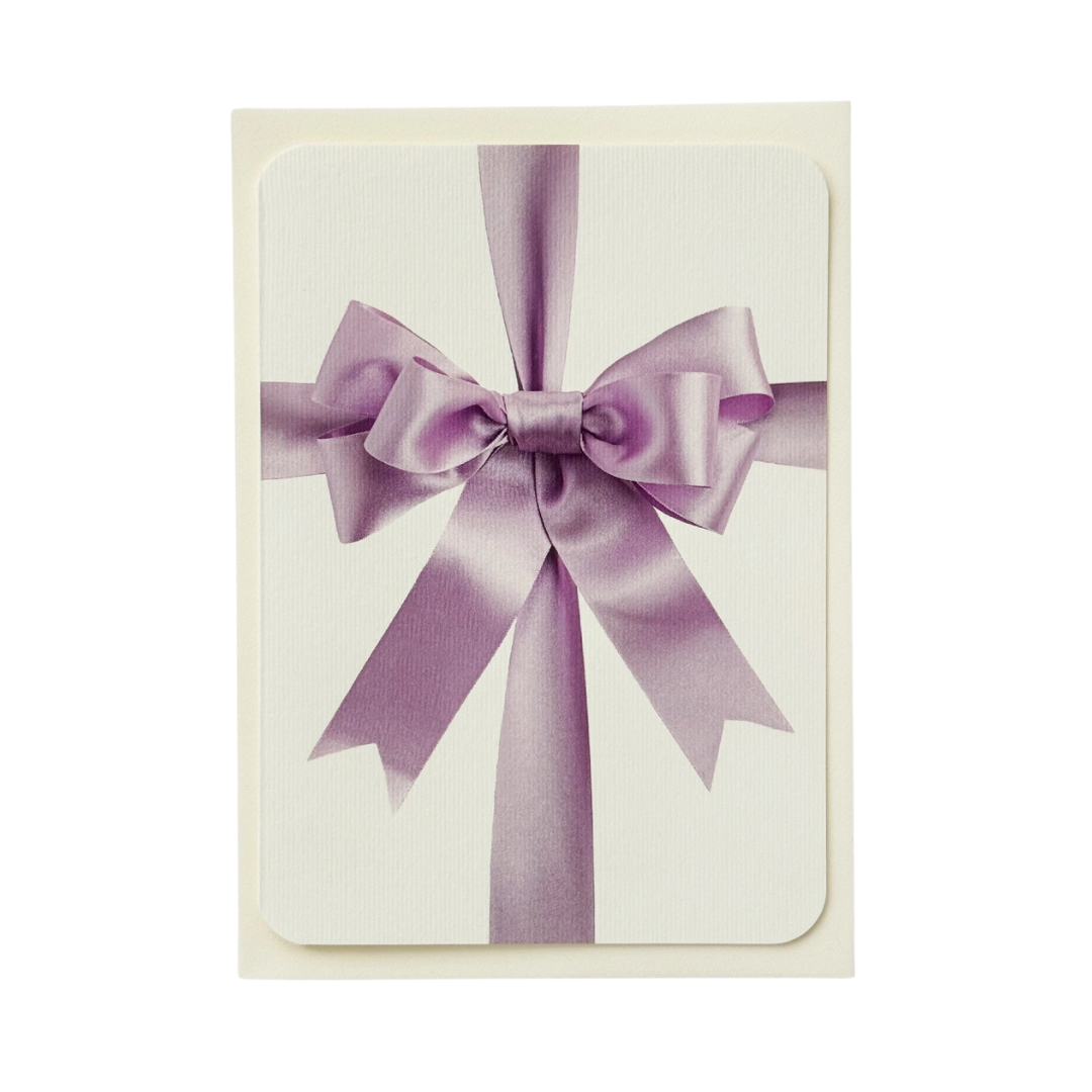 Canonbury Press Lavender Bow Greeting Card