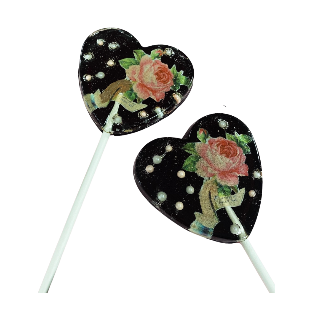 A Secret Forest Lollipop - Victorian Rose Lollipop